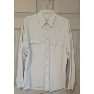 Men's AXXA Long Sleeve Button-down Shirt Beige 34-35